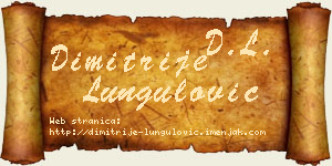 Dimitrije Lungulović vizit kartica
